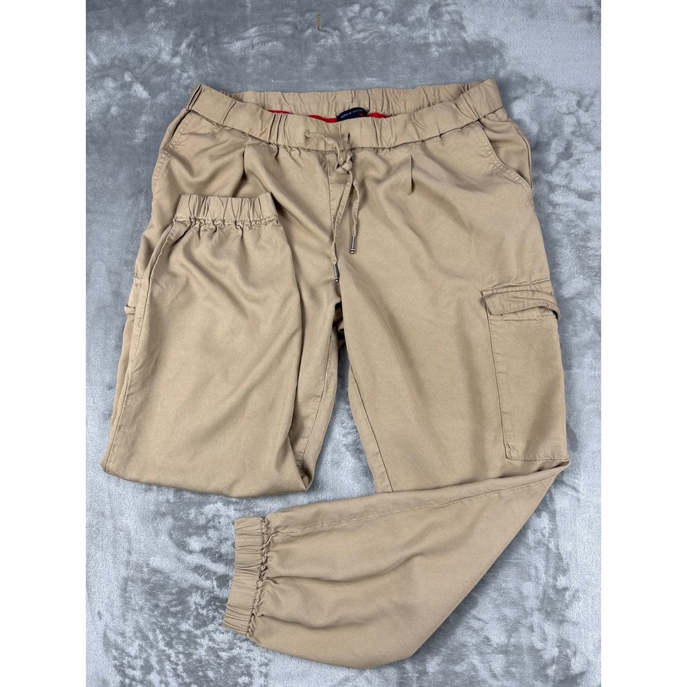 Tommy Hilfiger Mens Tan Khaki‎ Viscose Cargo Jogger Pants Size M